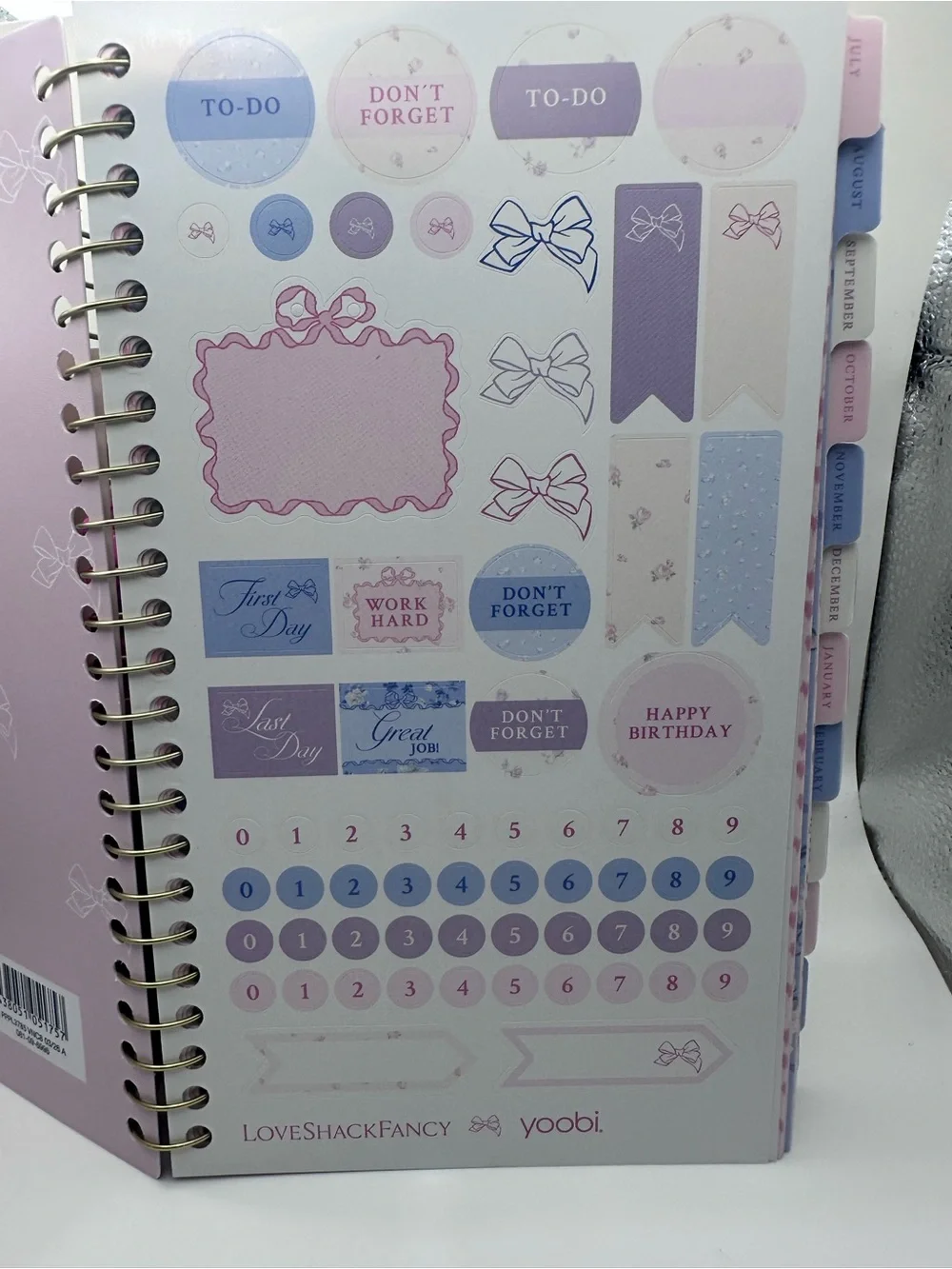 Love Shack Fancy x yoobi Floral Weekly/Monthly Planner - Pastel Pink